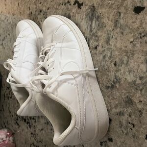 Nike White Leather Low-Top Sneakers